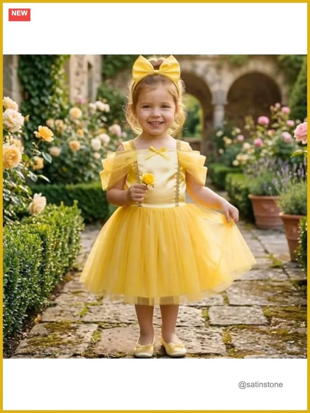 Toddler Girl Princess Dress Up Trunk - 6 Pcs Costume Set Fancy Dress Outfit 2T